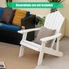 Giantex Outdoor Adirondack Chair – Oversized Patio Chairs w/Hidden Cup Holder, Realistic Wood Grain, 380 LBS Weight Capacity, Weather Resistant Firepit Chairs for Backyard, Garden (1, Red)(White)