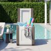Giantex Outdoor Deck Box, 27 Gallon Patio Container with Lockable Lid, Weatherproof Plastic Storage Bin for Packages, Garden Tools, Cushions, Pool Supplies (Small,Grey)(Beige)