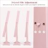 Giantex Jewelry Armoire with Full Length Mirror, Standing Jewelry Cabinet Organizer with 3 Tilting Angles, Bedroom Dressing Mirror with Large Storage for Earrings, Rings, Necklaces, Light Pink(Light Pink)