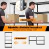 Giantex 2Pcs 5-Tier Storage Shelves, 35.5″ x 12″ x 72″ Height Adjustable Metal Storage Utility Rack Shelf with Anti-Tipping Device, Heavy Duty Garage Shelving for Warehouse, Basement, Kitchen, Black