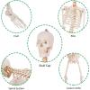 Giantex 70.8″ Life Size Skeleton Model, with Roller Stand, 2 Casters with Brake, Removable Parts, Anatomical Poster and Dust Cover, Human Skeleton Model for Anatomy