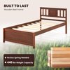 Giantex Wood Queen Size Bed Frame with Headboard, Farmhouse Solid Platform Bed w/Wooden Slat Support Mattress Foundation, Under-Bed Storage, No Box Spring Needed, White(Walnut)