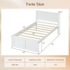 Giantex Wood Queen Size Bed Frame with Headboard, Farmhouse Solid Platform Bed w/Wooden Slat Support Mattress Foundation, Under-Bed Storage, No Box Spring Needed, White(White-solid Headboard)