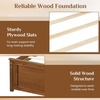 Giantex Wood Queen Size Bed Frame with Headboard, Farmhouse Solid Platform Bed w/Wooden Slat Support Mattress Foundation, Under-Bed Storage, No Box Spring Needed, White(Walnut-solid Headboard)