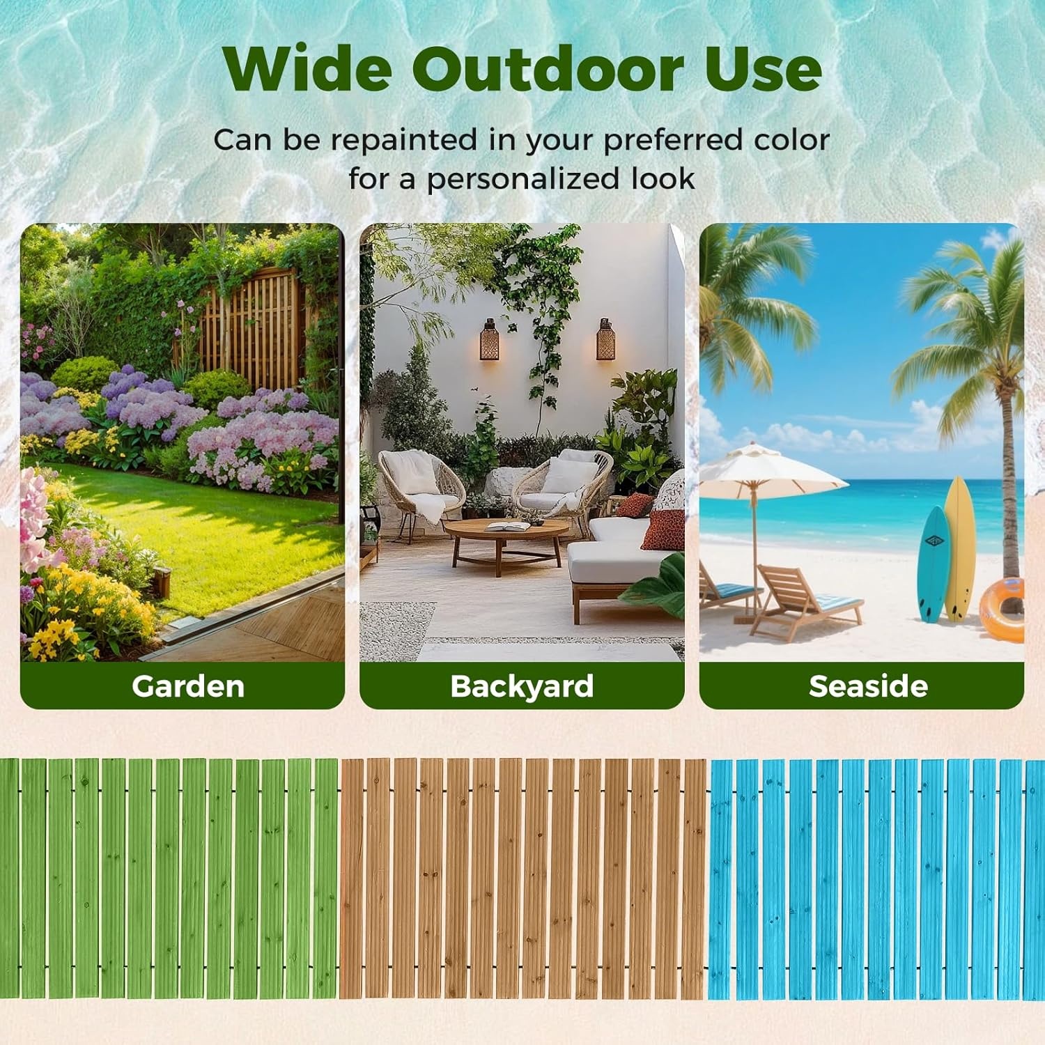 image:imageGiantex 8 FT Garden Pathway 2 Pack 215W Waterproof HDPE Outdoor Walkway NonSlip Surface Weather Resistant Roll Out Straight Walkway for Outside Patio Backyard Beach Wedding Party Natural OakGolden Teak