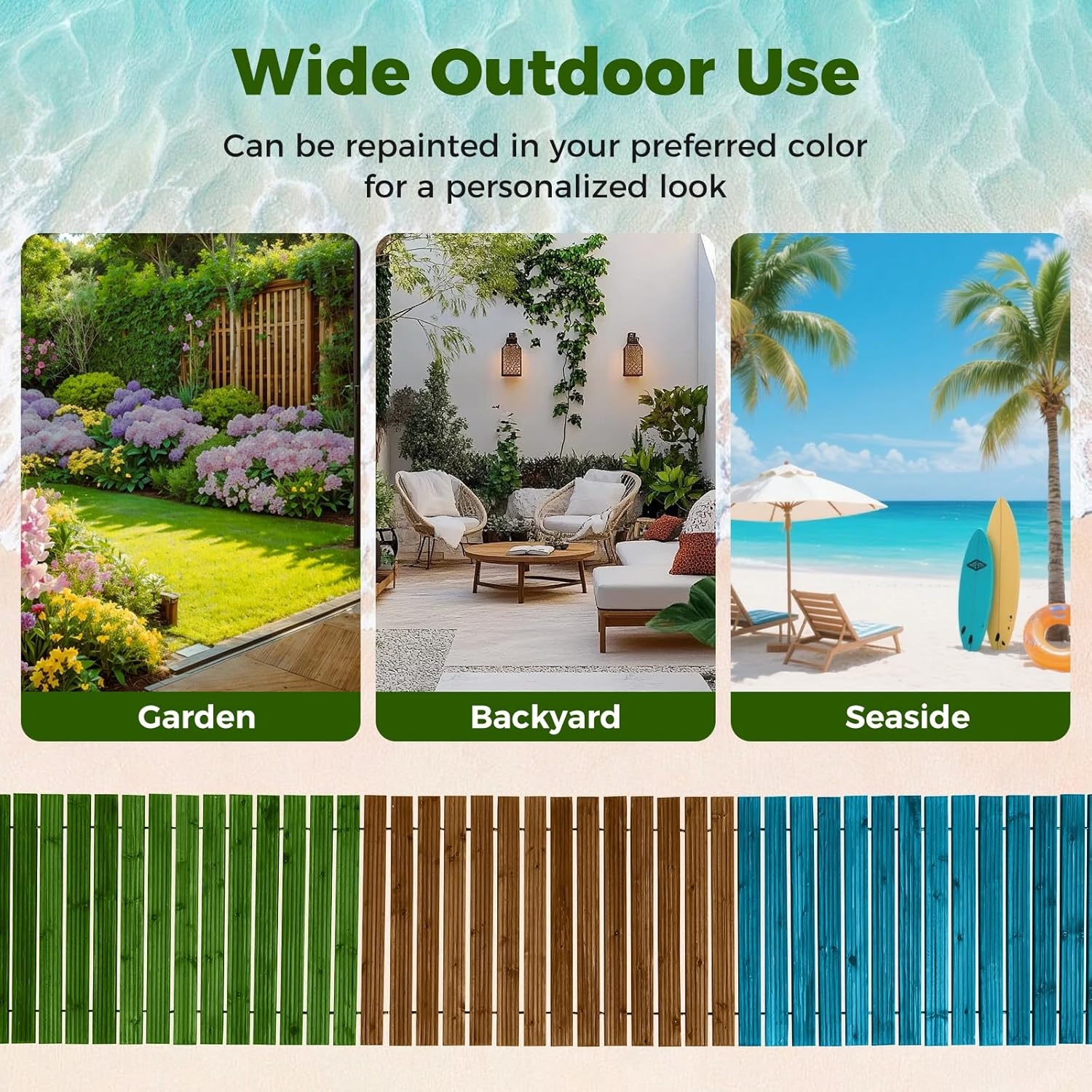 image:imageGiantex 8 FT Garden Pathway 2 Pack 215W Waterproof HDPE Outdoor Walkway NonSlip Surface Weather Resistant Roll Out Straight Walkway for Outside Patio Backyard Beach Wedding Party Natural OakCarbonized Brown