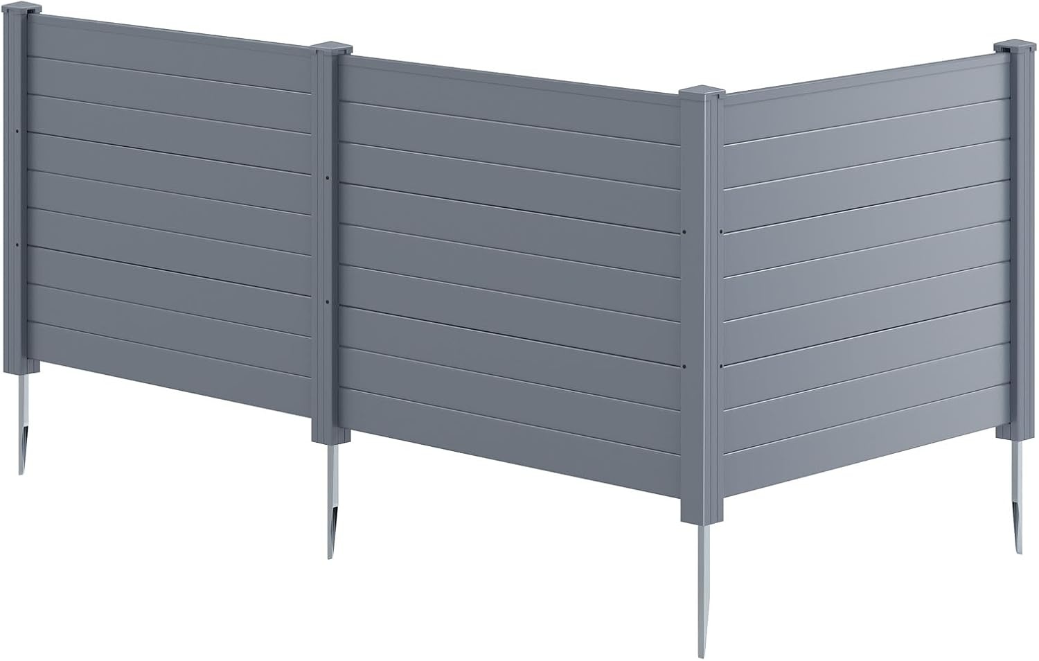 image:imageGiantex NoDig Air Conditioner Fence 2Panel Outdoor Privacy Screen with Metal Stakes WeatherResistant AC Unit amp Trash Bin Enclosure HOAFriendly Decorative Garden Fences 48W x 36H BrownGray