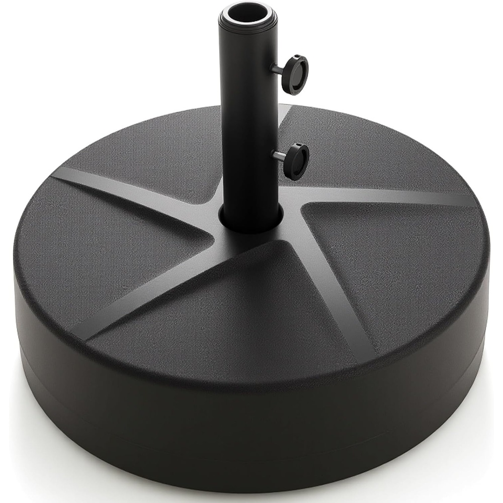 image:imageGiantex Fillable Umbrella Base Stand 80 lbs Heavy Duty HDPE Patio Umbrella Base Weighted with Water amp Sand 2 Adjustable Knobs Fits 1519 Poles for Outdoor Deck Pool Garden880 Pounds