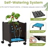 Giantex 𝟐 𝐏𝐚𝐜𝐤 Raised Garden Bed Planter Box with Trellis, 87″ Tomato Planter for Climbing Vegetables Flowers Vine Plant, Self-Watering Tomato Cage with Wheels for Garden Patio Outdoor & Indoor(Brown)