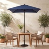 Giantex 5ft Square Patio Umbrella, Outdoor Table Umbrella with Push Bottom Tilt, 4 Sturdy Ribs, Fade Resistant & Waterproof Canopy, Market Umbrella for Deck, Pool, Backyard, Garden, Beach(Navy)