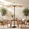 Giantex 5ft Square Patio Umbrella, Outdoor Table Umbrella with Push Bottom Tilt, 4 Sturdy Ribs, Fade Resistant & Waterproof Canopy, Market Umbrella for Deck, Pool, Backyard, Garden, Beach(Beige)