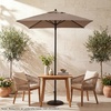 Giantex 5ft Square Patio Umbrella, Outdoor Table Umbrella with Push Bottom Tilt, 4 Sturdy Ribs, Fade Resistant & Waterproof Canopy, Market Umbrella for Deck, Pool, Backyard, Garden, Beach(Brown)