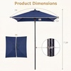 Giantex 5ft Square Patio Umbrella, Outdoor Table Umbrella with Push Bottom Tilt, 4 Sturdy Ribs, Fade Resistant & Waterproof Canopy, Market Umbrella for Deck, Pool, Backyard, Garden, Beach(Navy)