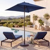 Giantex 5ft Square Patio Umbrella, Outdoor Table Umbrella with Push Bottom Tilt, 4 Sturdy Ribs, Fade Resistant & Waterproof Canopy, Market Umbrella for Deck, Pool, Backyard, Garden, Beach(Navy)