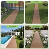Giantex 8 FT Garden Pathway 2 Pack, 21.5”W Waterproof HDPE Outdoor Walkway, Non-Slip Surface, Weather Resistant Roll Out Straight Walkway for Outside Patio Backyard Beach Wedding Party, Natural Oak(Natural Oak)