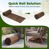 Giantex 8 FT Garden Pathway 2 Pack, 21.5”W Waterproof HDPE Outdoor Walkway, Non-Slip Surface, Weather Resistant Roll Out Straight Walkway for Outside Patio Backyard Beach Wedding Party, Natural Oak(Carbonized Brown)