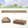 Giantex 8 FT Garden Pathway 2 Pack, 21.5”W Waterproof HDPE Outdoor Walkway, Non-Slip Surface, Weather Resistant Roll Out Straight Walkway for Outside Patio Backyard Beach Wedding Party, Natural Oak(Natural Oak)