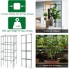 Giantex 8 Pack Folding Tomato Cages, 39″ Square Plant Support Cage, Metal Tomato Trellis for Garden, Pots, Climbing Plants, Vegetables, Flowers, Fruits(2)