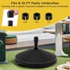 Giantex Fillable Umbrella Base Stand, 80 lbs Heavy Duty HDPE Patio Umbrella Base, Weighted with Water & Sand, 2 Adjustable Knobs, Fits 1.5″–1.9″ Poles, for Outdoor Deck Pool Garden(55.0 Pounds)