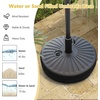 Giantex Fillable Umbrella Base Stand, 80 lbs Heavy Duty HDPE Patio Umbrella Base, Weighted with Water & Sand, 2 Adjustable Knobs, Fits 1.5″–1.9″ Poles, for Outdoor Deck Pool Garden(75.0 Pounds)