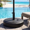 Giantex Fillable Umbrella Base Stand, 80 lbs Heavy Duty HDPE Patio Umbrella Base, Weighted with Water & Sand, 2 Adjustable Knobs, Fits 1.5″–1.9″ Poles, for Outdoor Deck Pool Garden(110.0 Pounds)