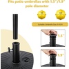 Giantex Fillable Umbrella Base Stand, 80 lbs Heavy Duty HDPE Patio Umbrella Base, Weighted with Water & Sand, 2 Adjustable Knobs, Fits 1.5″–1.9″ Poles, for Outdoor Deck Pool Garden(75.0 Pounds)