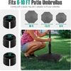 Giantex Fillable Umbrella Base Stand, 80 lbs Heavy Duty HDPE Patio Umbrella Base, Weighted with Water & Sand, 2 Adjustable Knobs, Fits 1.5″–1.9″ Poles, for Outdoor Deck Pool Garden(44.0 Pounds)