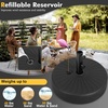 Giantex Fillable Umbrella Base Stand, 80 lbs Heavy Duty HDPE Patio Umbrella Base, Weighted with Water & Sand, 2 Adjustable Knobs, Fits 1.5″–1.9″ Poles, for Outdoor Deck Pool Garden(80.0 Pounds)