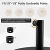 Giantex Fillable Umbrella Base Stand, 80 lbs Heavy Duty HDPE Patio Umbrella Base, Weighted with Water & Sand, 2 Adjustable Knobs, Fits 1.5″–1.9″ Poles, for Outdoor Deck Pool Garden(110.0 Pounds)