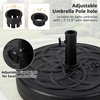 Giantex Fillable Umbrella Base Stand, 80 lbs Heavy Duty HDPE Patio Umbrella Base, Weighted with Water & Sand, 2 Adjustable Knobs, Fits 1.5″–1.9″ Poles, for Outdoor Deck Pool Garden(102.0 Pounds)