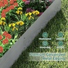 Giantex Garden Landscape Edging Border, 6 Pcs Flexible Galvanized Metal Garden Edging with Wood Grain Look, 20FT Bendable Interlocking Lawn Edging for Flower Beds, Pathways & Backyard Landscaping(6 Pack-43.5″x8″)