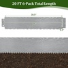 Giantex Garden Landscape Edging Border, 6 Pcs Flexible Galvanized Metal Garden Edging with Wood Grain Look, 20FT Bendable Interlocking Lawn Edging for Flower Beds, Pathways & Backyard Landscaping(6 Pack-43.5″Lx8.5″H)