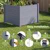 Giantex No-Dig Air Conditioner Fence, 2-Panel Outdoor Privacy Screen with Metal Stakes, Weather-Resistant AC Unit & Trash Bin Enclosure, HOA-Friendly Decorative Garden Fences, 48”W x 36”H, Brown(Gray)