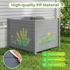 Giantex No-Dig Air Conditioner Fence, 2-Panel Outdoor Privacy Screen with Metal Stakes, Weather-Resistant AC Unit & Trash Bin Enclosure, HOA-Friendly Decorative Garden Fences, 48”W x 36”H, Brown(Gray)