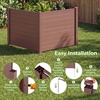 Giantex No-Dig Air Conditioner Fence, 2-Panel Outdoor Privacy Screen with Metal Stakes, Weather-Resistant AC Unit & Trash Bin Enclosure, HOA-Friendly Decorative Garden Fences, 48”W x 36”H, Brown(Brown)