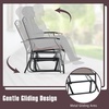 Giantex Patio Glider Chairs Set – 2 PCS Gliding Rocking Chairs w/Weather-Resistant Fabric, Heavy-Duty Metal Frame, 400 Lbs Weight Capacity, Outdoor Swing Glider for Garden, Yard, Poolside (2, Brown)(Brown)