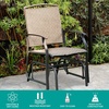 Giantex Patio Glider Chairs Set – 2 PCS Gliding Rocking Chairs w/Weather-Resistant Fabric, Heavy-Duty Metal Frame, 400 Lbs Weight Capacity, Outdoor Swing Glider for Garden, Yard, Poolside (2, Brown)(Khaki)