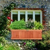 Giantex Raised Garden Bed Set of 2, 31”x14”x12” Wooden Elevated Planter Box with 4 Drainage Holes & Detachable Bottom Panels, Flower Bed, Rectangular Plant Container for Vegetables, Herbs & Fruits(Cedar Brown)