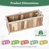 Giantex Raised Garden Bed Set of 2, 31”x14”x12” Wooden Elevated Planter Box with 4 Drainage Holes & Detachable Bottom Panels, Flower Bed, Rectangular Plant Container for Vegetables, Herbs & Fruits(Natural)