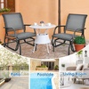 Giantex Swing Glider Chair W/Study Metal Frame Comfortable Patio Chair Love-Seat for Garden, Porch, Backyard, Poolside, Lawn Outdoor Rocking Chair (2, Brown)(Grey)