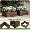 Giantex Wooden Raised Garden Bed, 23″ x 23″ Square Fir Wood Planter Box with Open-Ended Base for Vegetables Flowers Herbs, Indoor Outdoor Elevated Planter Container for Patio, Yard, Garden & Balcony(23″ x 23″ x 9″)
