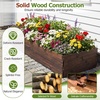 Giantex Wooden Raised Garden Bed, 23″ x 23″ Square Fir Wood Planter Box with Open-Ended Base for Vegetables Flowers Herbs, Indoor Outdoor Elevated Planter Container for Patio, Yard, Garden & Balcony(45″ x 23″ x 9.5″)