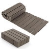 Giantex 8 FT Garden Pathway 2 Pack, 21.5”W Waterproof HDPE Outdoor Walkway, Non-Slip Surface, Weather Resistant Roll Out Straight Walkway for Outside Patio Backyard Beach Wedding Party, Natural Oak(Ash Gray)