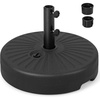 Giantex Fillable Umbrella Base Stand, 80 lbs Heavy Duty HDPE Patio Umbrella Base, Weighted with Water & Sand, 2 Adjustable Knobs, Fits 1.5″–1.9″ Poles, for Outdoor Deck Pool Garden(80.0 Pounds)