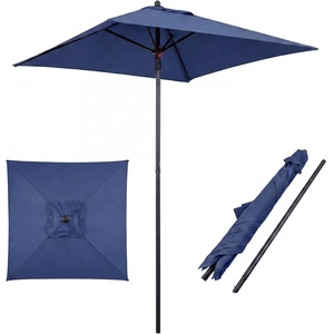 Giantex 5ft Square Patio Umbrella, Outdoor Table Umbrella with Push Bottom Tilt, 4 Sturdy Ribs, Fade Resistant & Waterproof Canopy, Market Umbrella for Deck, Pool, Backyard, Garden, Beach(Navy)