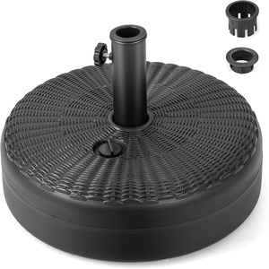 Giantex Fillable Umbrella Base Stand, 80 lbs Heavy Duty HDPE Patio Umbrella Base, Weighted with Water & Sand, 2 Adjustable Knobs, Fits 1.5″–1.9″ Poles, for Outdoor Deck Pool Garden(66.0 Pounds)