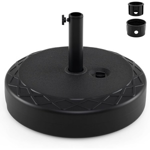 Giantex Fillable Umbrella Base Stand, 80 lbs Heavy Duty HDPE Patio Umbrella Base, Weighted with Water & Sand, 2 Adjustable Knobs, Fits 1.5″–1.9″ Poles, for Outdoor Deck Pool Garden(110.0 Pounds)