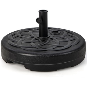 Giantex Fillable Umbrella Base Stand, 80 lbs Heavy Duty HDPE Patio Umbrella Base, Weighted with Water & Sand, 2 Adjustable Knobs, Fits 1.5″–1.9″ Poles, for Outdoor Deck Pool Garden(102.0 Pounds)