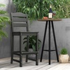 Giantex Outdoor HDPE Bar Stool, Patio Tall Bar Chair with Backrest and Footrest, 30 Inches Counter Height Barstools for Garden, Backyard, Weather Resistance, Easy Maintenance (2, White)(Black)