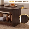 Giantex Oval Coffee Table, 47″ Mid Century Modern Center Table with Storage Shelf & Round Corner, 2-Tier Accent Cocktail Tea Table, Wood Coffee Table for Living Room, Small Spaces (Espresso)(Espresso)